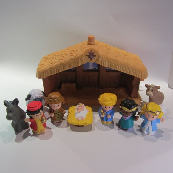 Little People Other - Fisher-Price Little People Nativity 2002 / 2013 - Lot - Incomplete - Tested